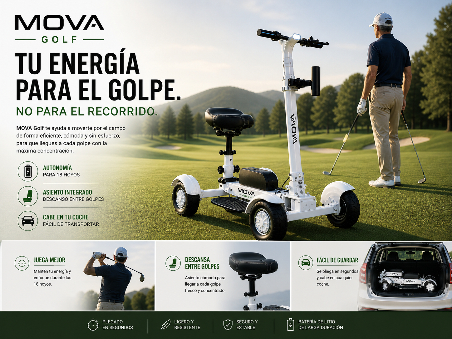 MOVA Rider™ – Electric Golf Scooter